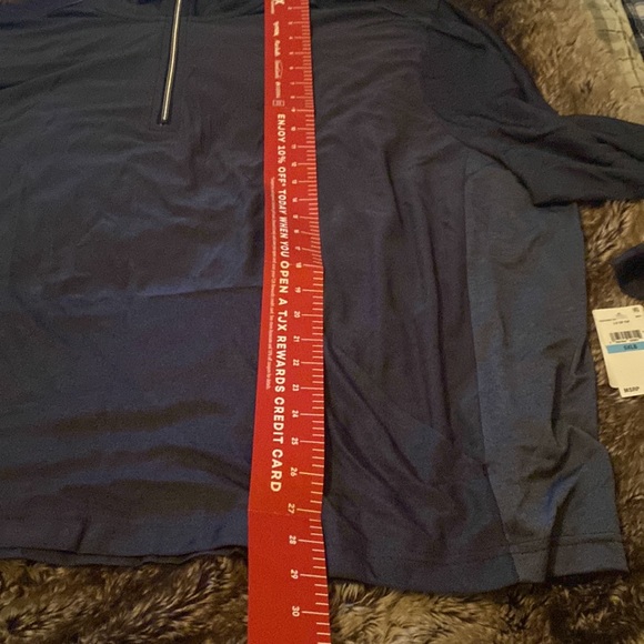 NWT Tommy Bahama 1/4 zip, navy top. Light, long sleeve. - Picture 5 of 6